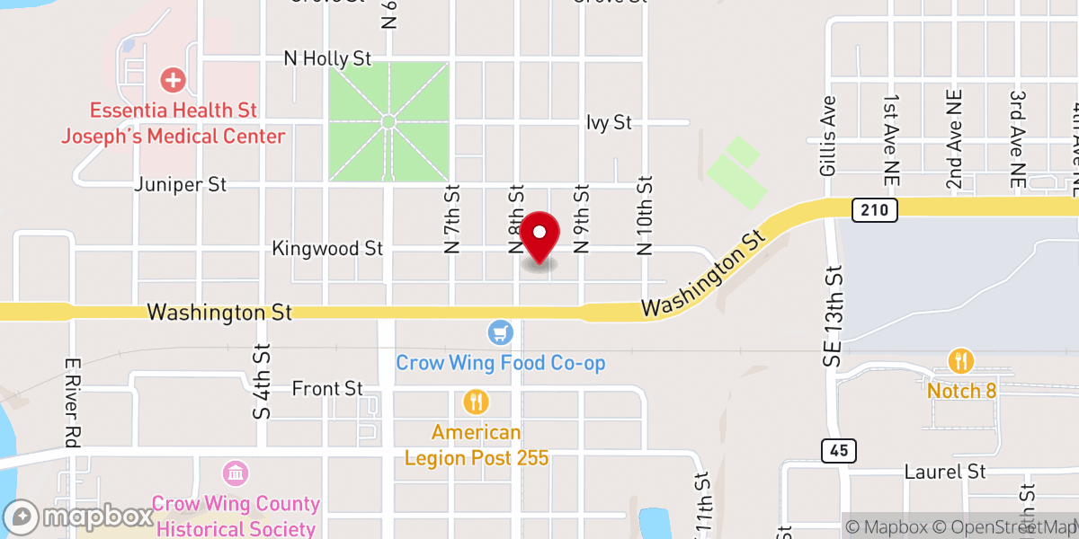 Map showing location of Zion Lutheran Church (LCMS)