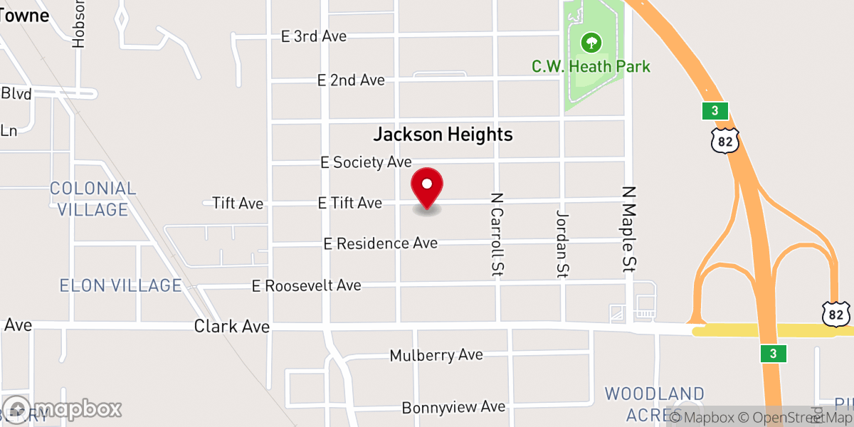Map showing location of Faith Deliverance Church