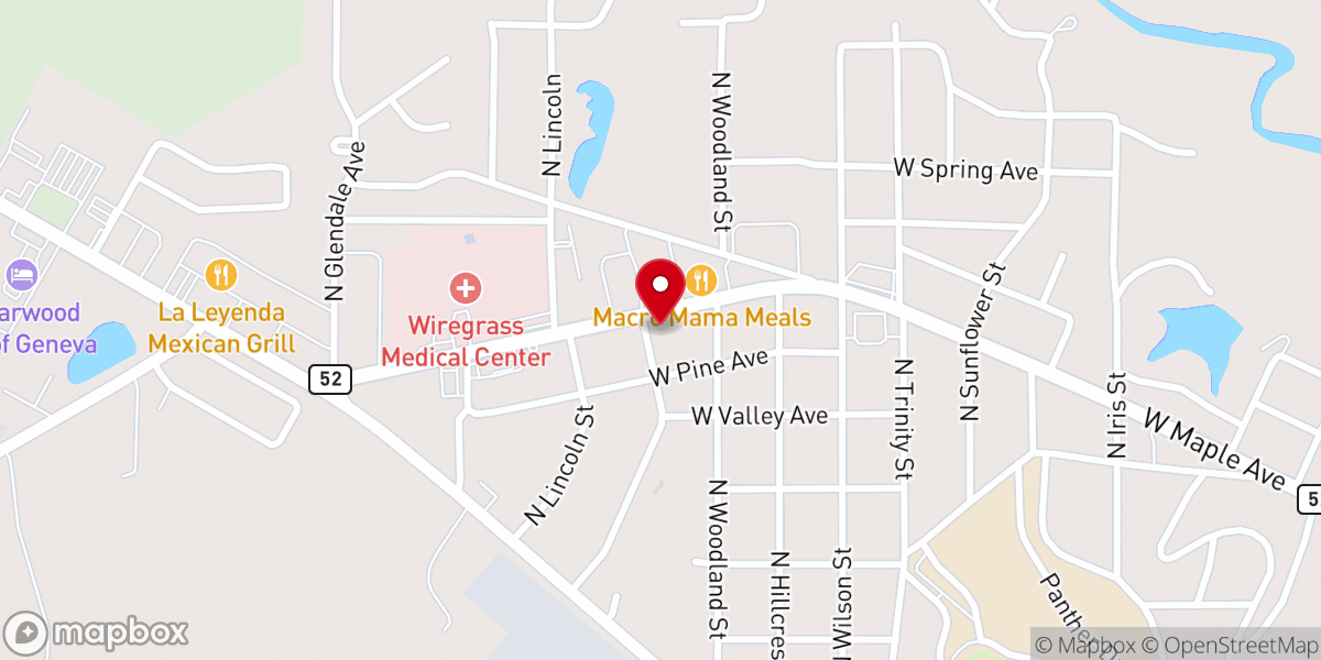 Map showing location of Maple Avenue Baptist Church