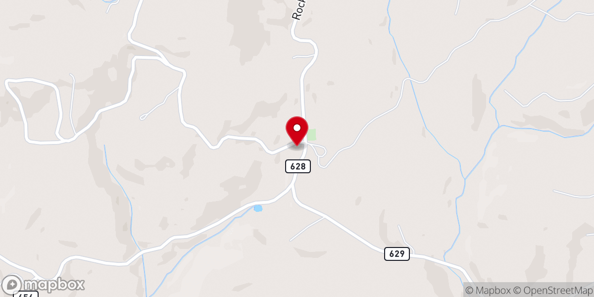 Map showing location of Buffalo Mountain Presbyterian Church
