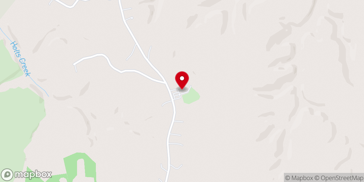 Map showing location of New Elam Baptist Church
