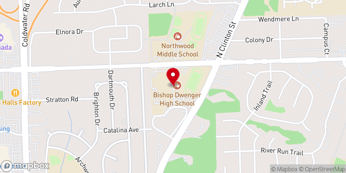 Map showing location of Mary, Queen of All Saints Catholic Chapel