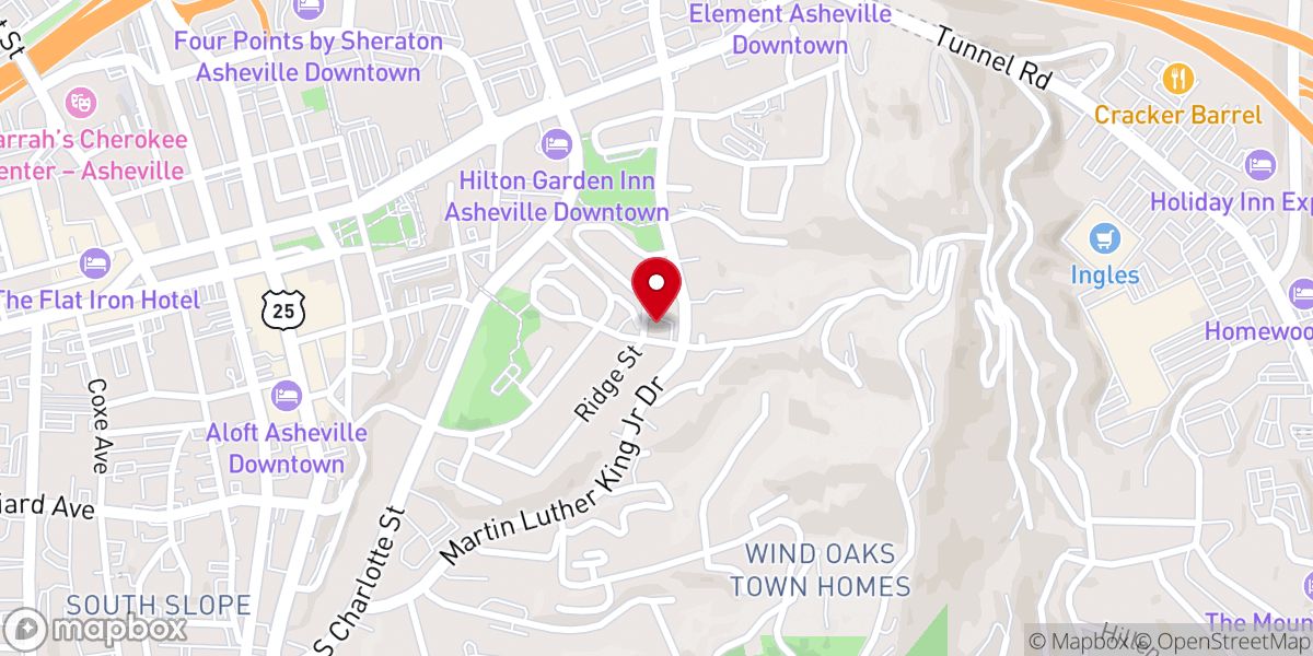 Map showing location of Nazareth First Baptist Church