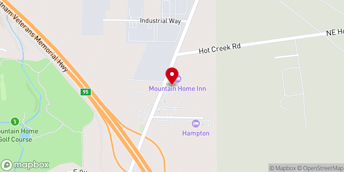 Map showing location of Savory Layne Steakhouse