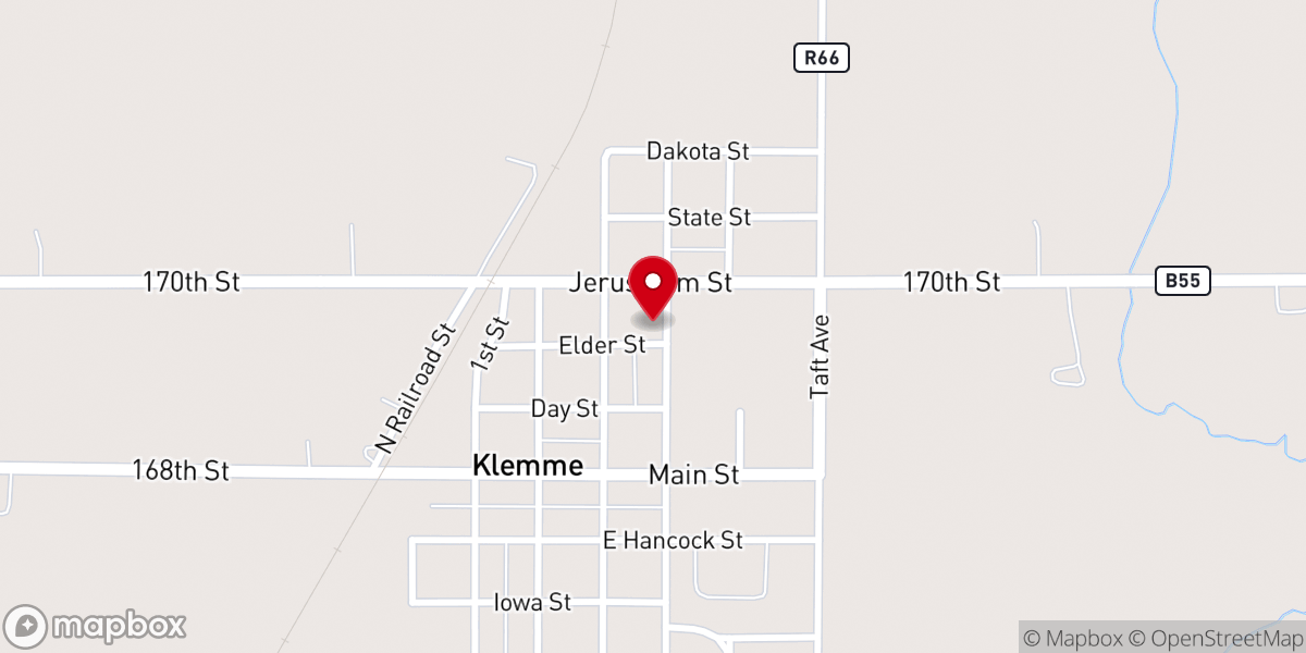 Map showing location of Immanuel Reformed Church UCC