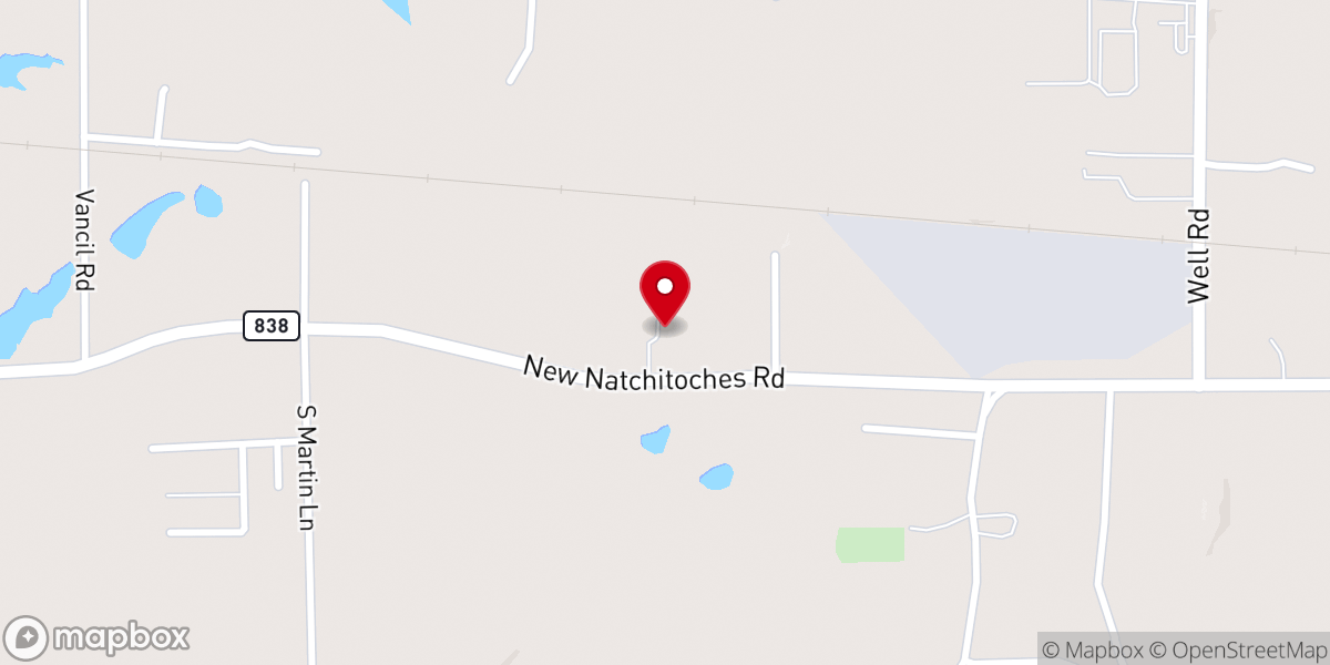 Map showing location of Asbury Methodist Church of West Monroe