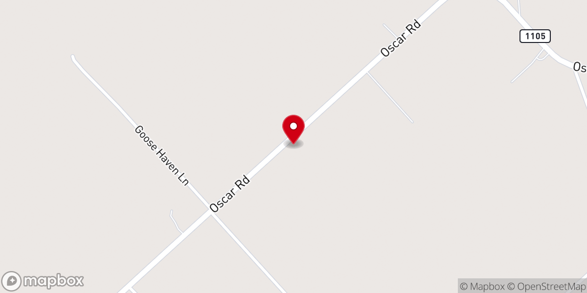 Map showing location of Oscar Baptist Church