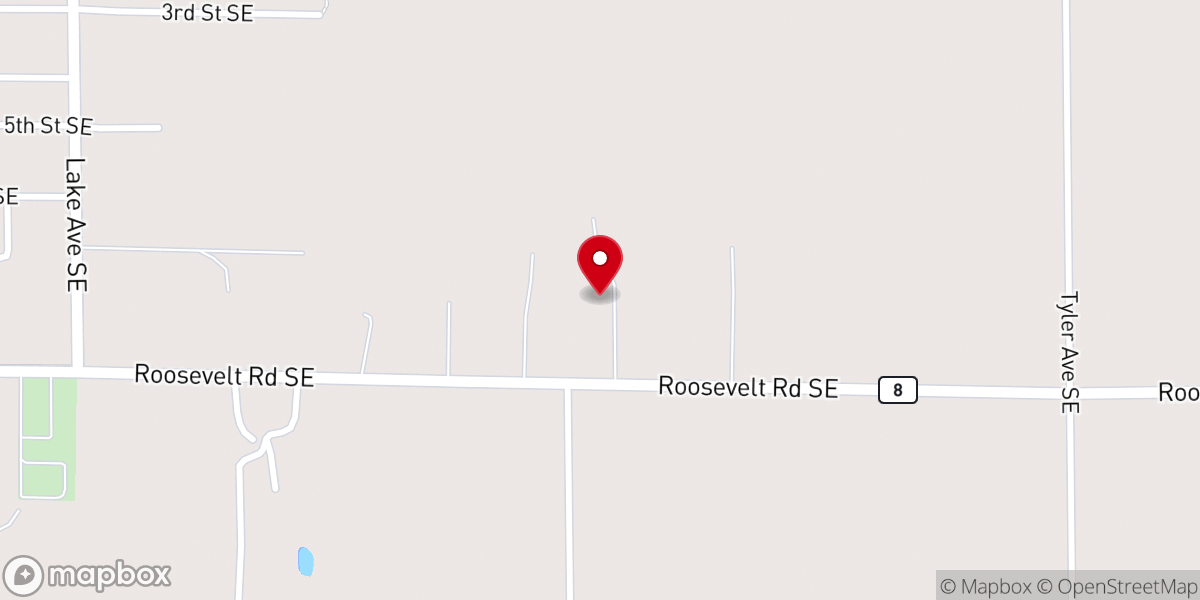 Map showing location of Faith Baptist Church