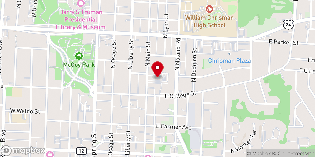 Map showing location of St Luke's United Church of Christ