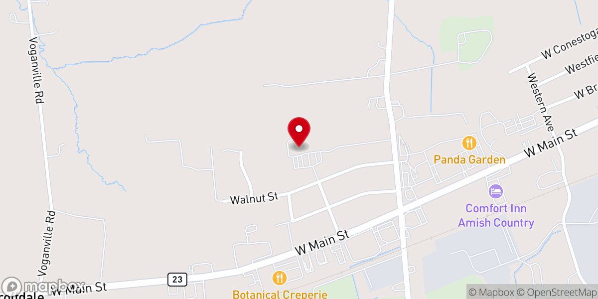 Map showing location of Our Lady of Lourdes Catholic Church
