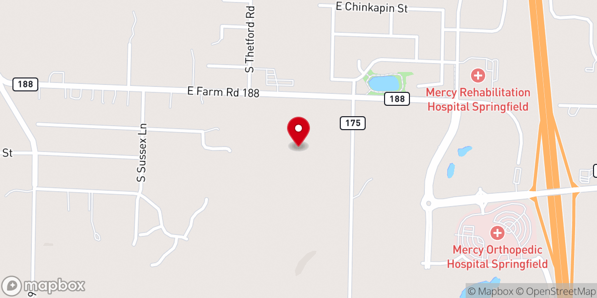 Map showing location of Springfield Missouri Temple