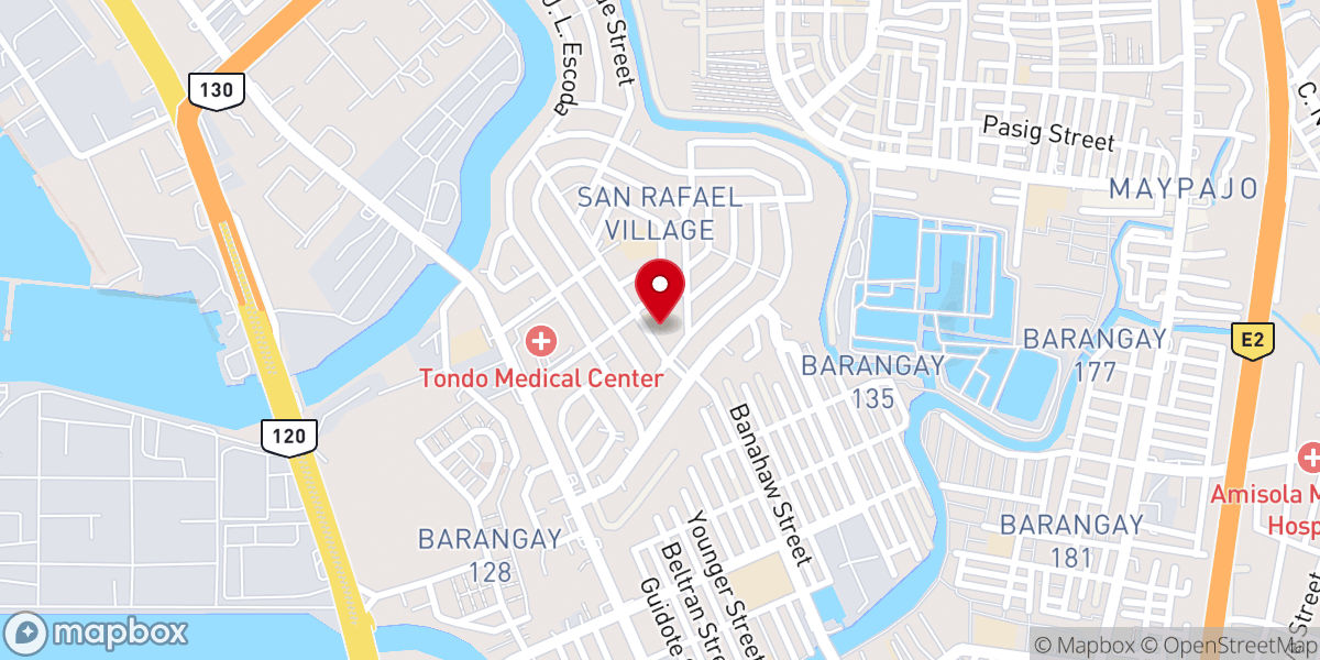 Map showing location of San Rafael Archangel Parish (Archdiocese of Manila)