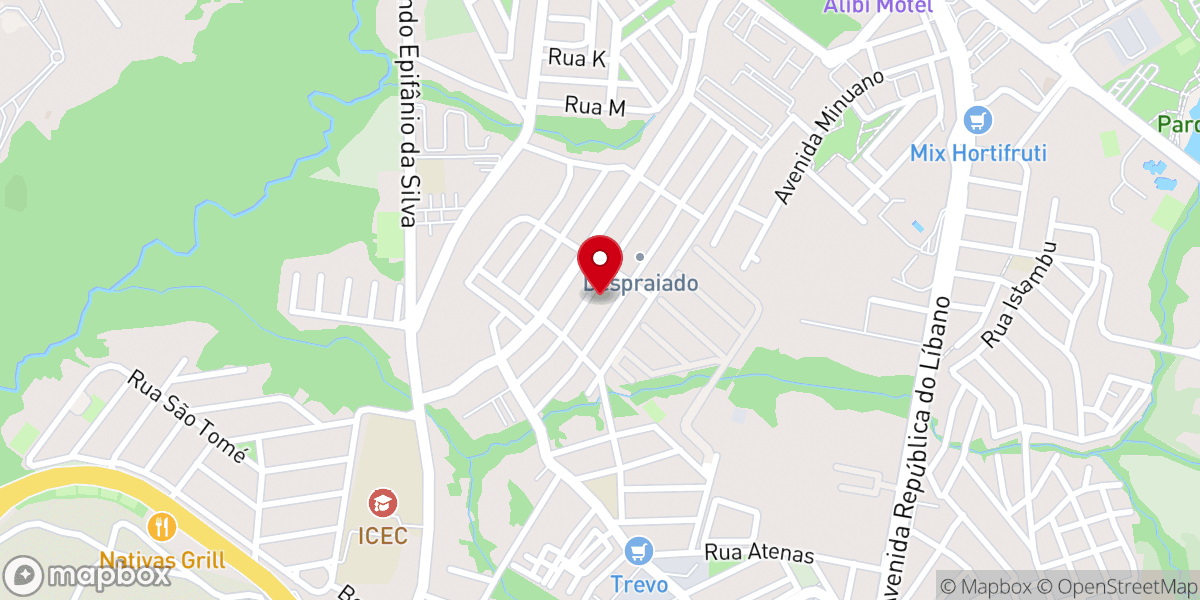 Map showing location of Centro Pastoral e Capela Nossa Senhora da Penha (Paróquia N.Sra de Guadalupe)