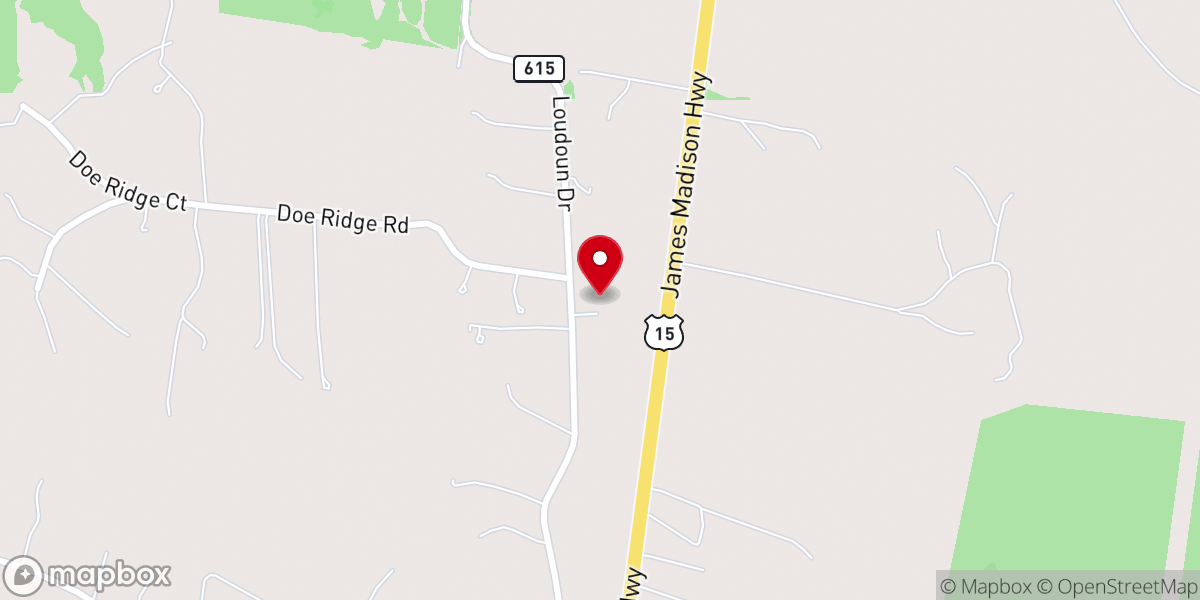 Map showing location of Bull Run Assembly of God