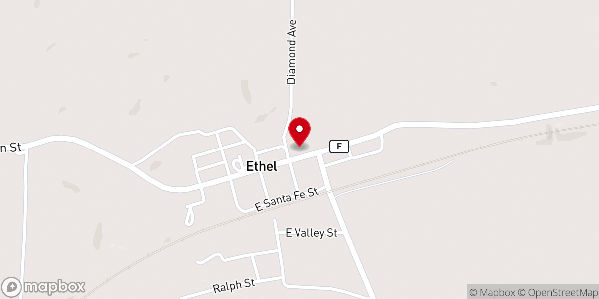 Map showing location of Ethel Community Church