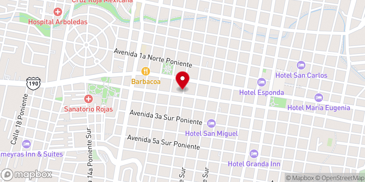 Map showing location of Iglesia Central Adventista del Septimo Día