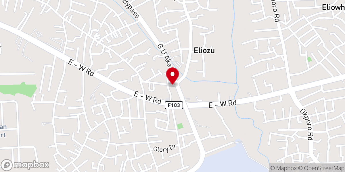 Map showing location of GoodWay Baptist Church