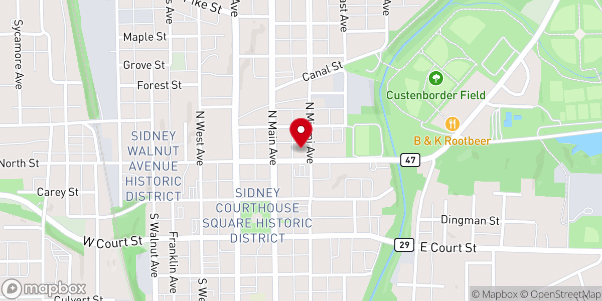Map showing location of St. Mark's Episcopal Church