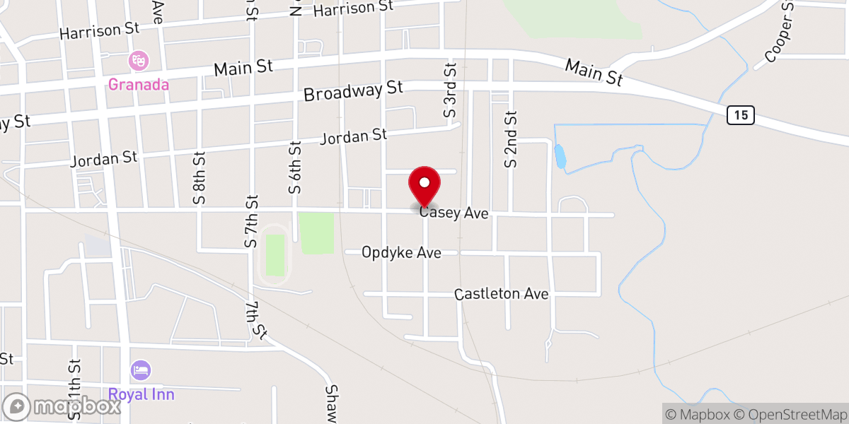 Map showing location of Good News Pentecostal Church