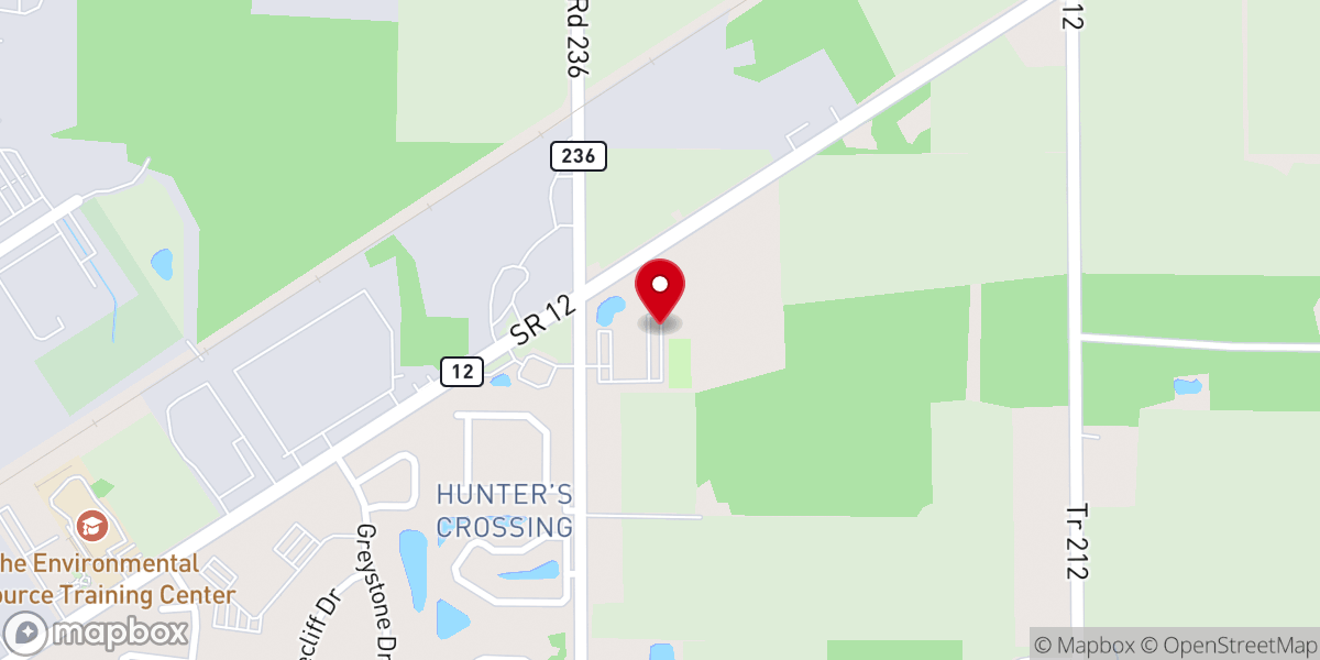 Map showing location of Parkview Christian Church