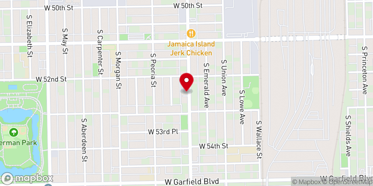 Map showing location of Liberty Temple Church of God