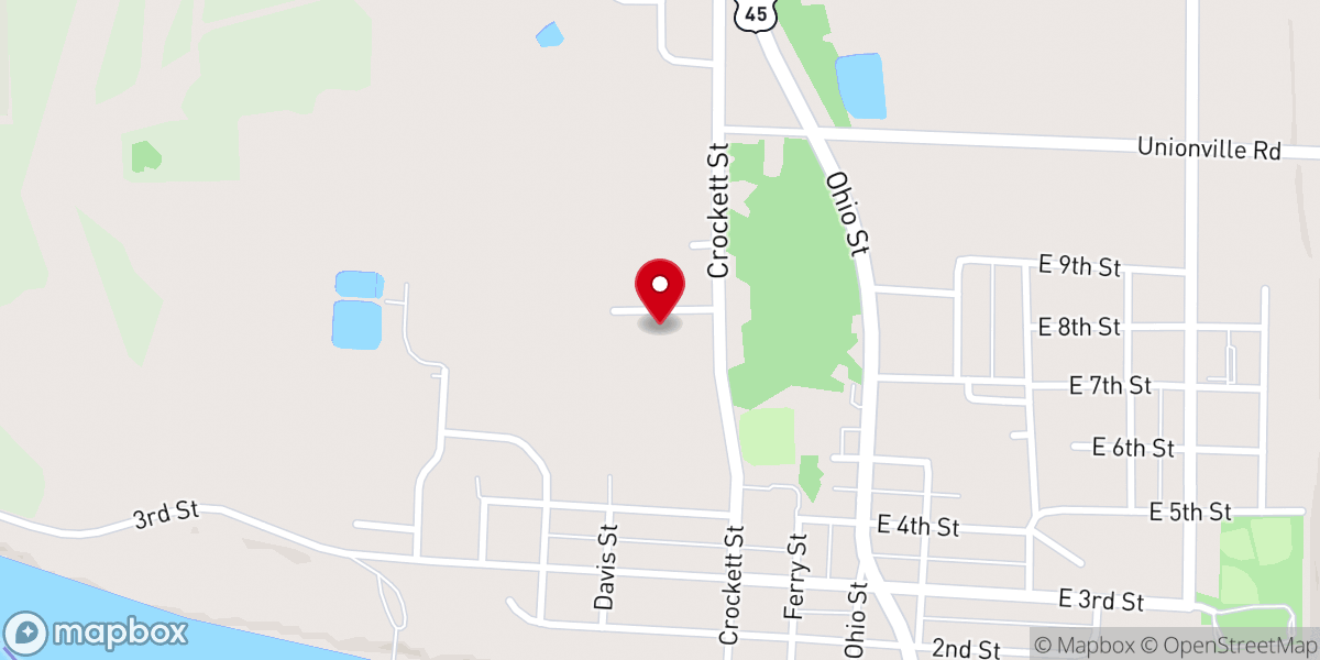 Map showing location of Unity Missionary Baptist Church