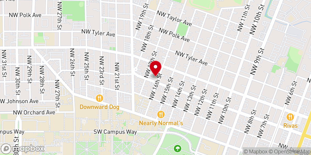 Map showing location of First Church of Christ, Scientist