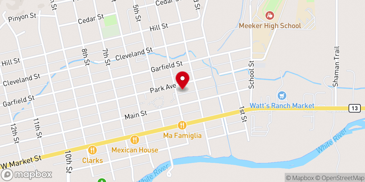 Map showing location of St James' Episcopal Church