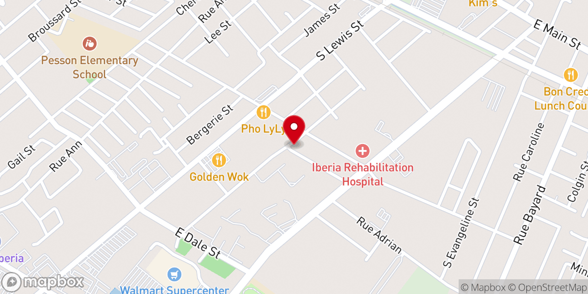 Map showing location of Iglesia Bautista Templo