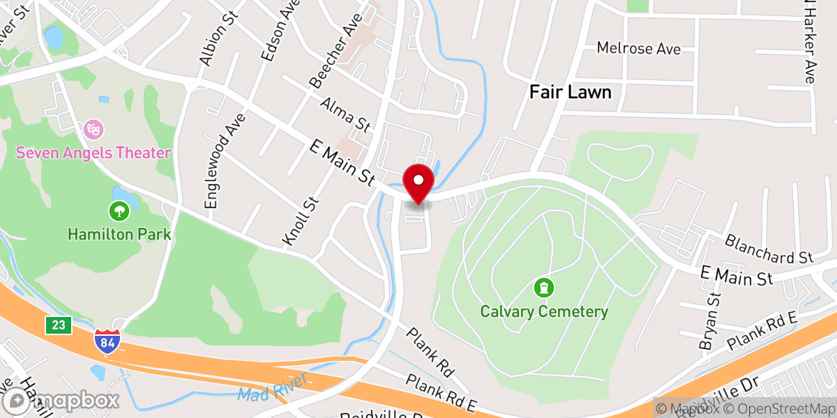 Map showing location of Christ Christian Methodist Episcopal Church