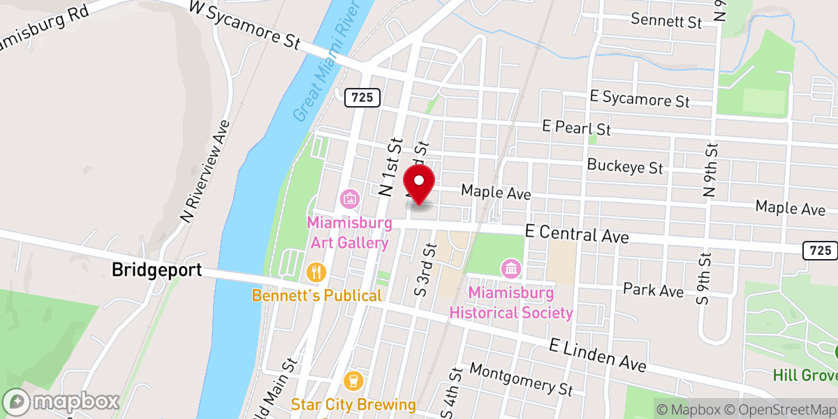 Map showing location of St Jacob's Lutheran Church