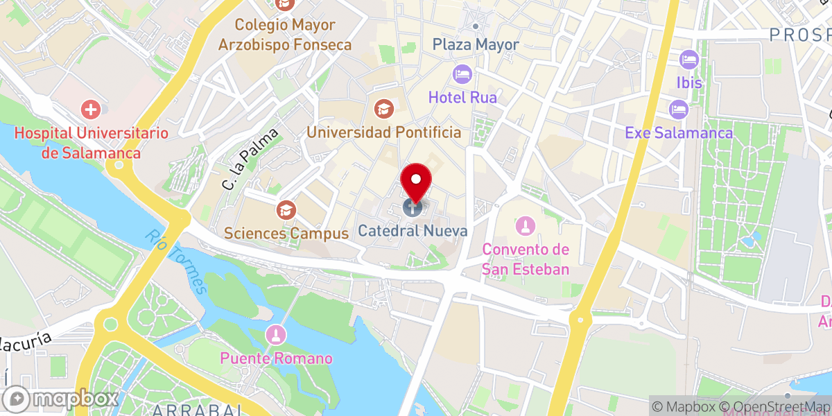 Map showing location of Catedral Nueva de la Asunción de la Virgen