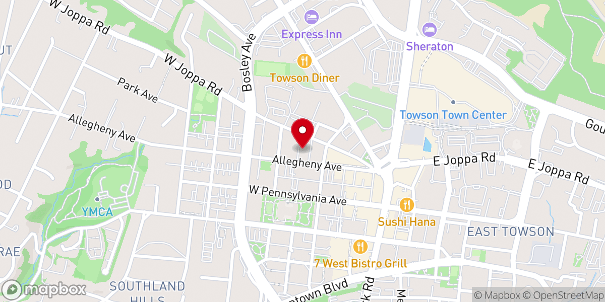 Map showing location of Maryland Presbyterian Church