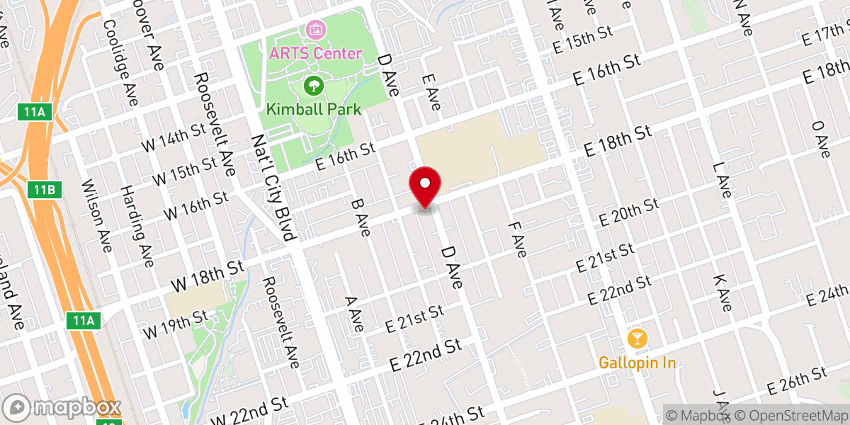 Map showing location of El Buen Samaritano