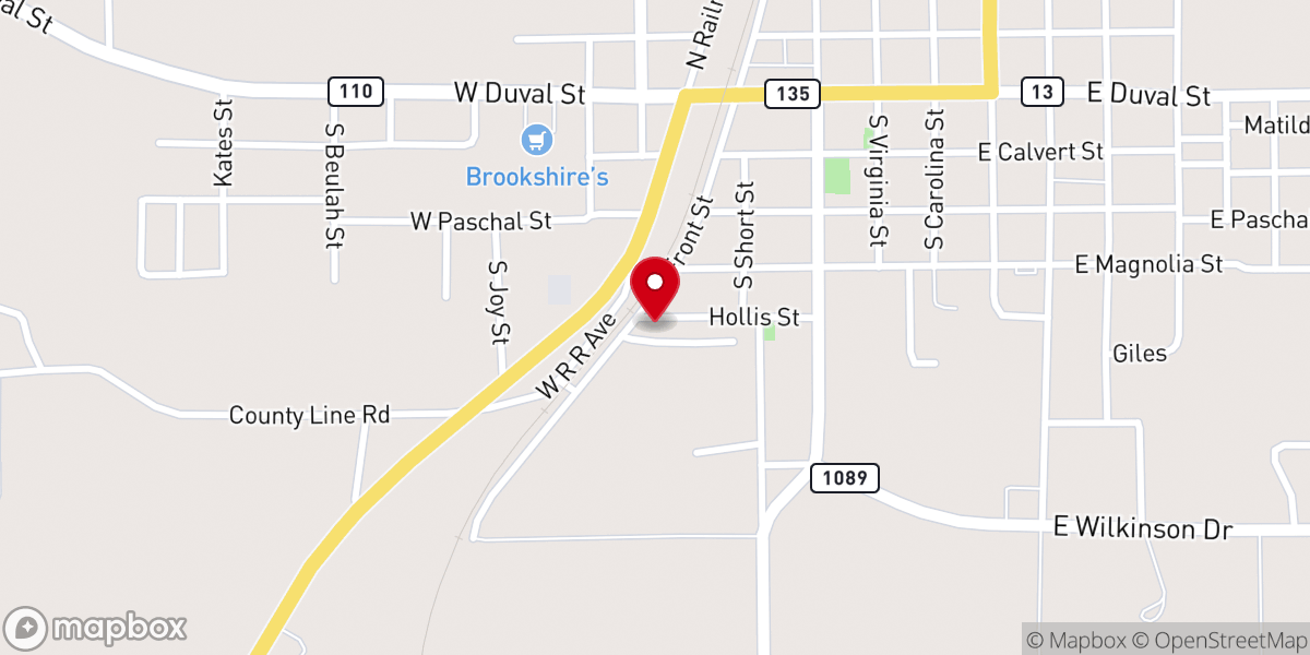 Map showing location of Mt Rose Baptist Church