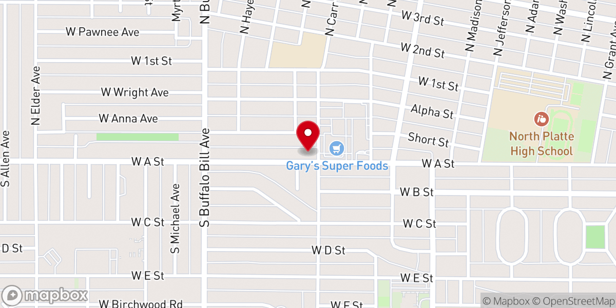 Map showing location of Westfield Foursquare Gospel Church