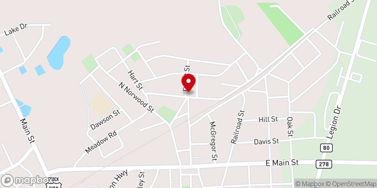 Map showing location of Wilkes Memorial COGIC