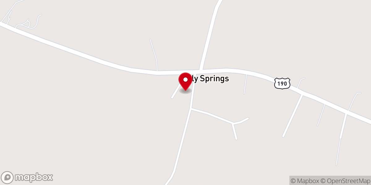 Map showing location of Holly Springs Baptist Church