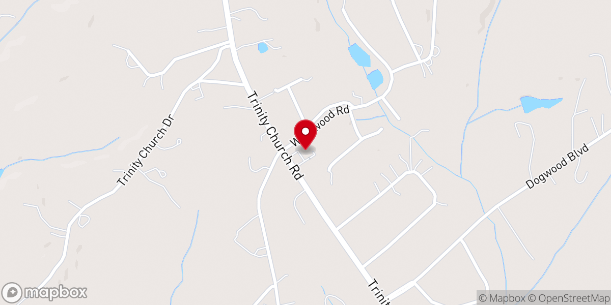 Map showing location of Northwest Baptist Church