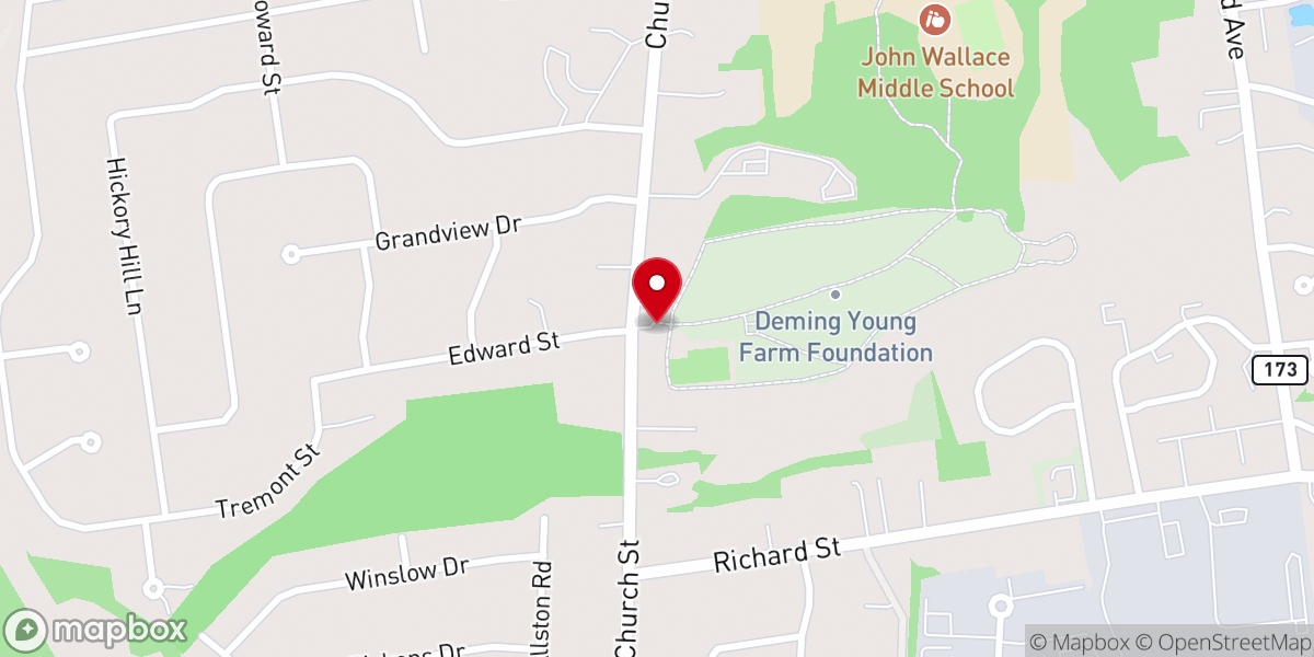 Map showing location of Deming Young Farm Foundation