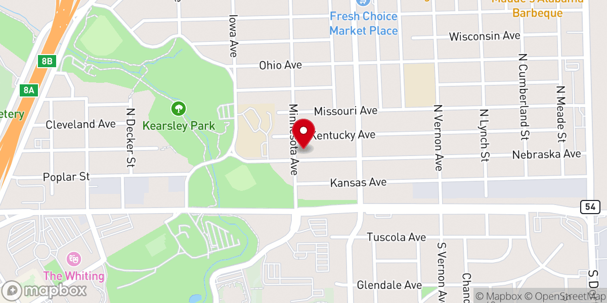 Map showing location of Grace Cathedral Community Church