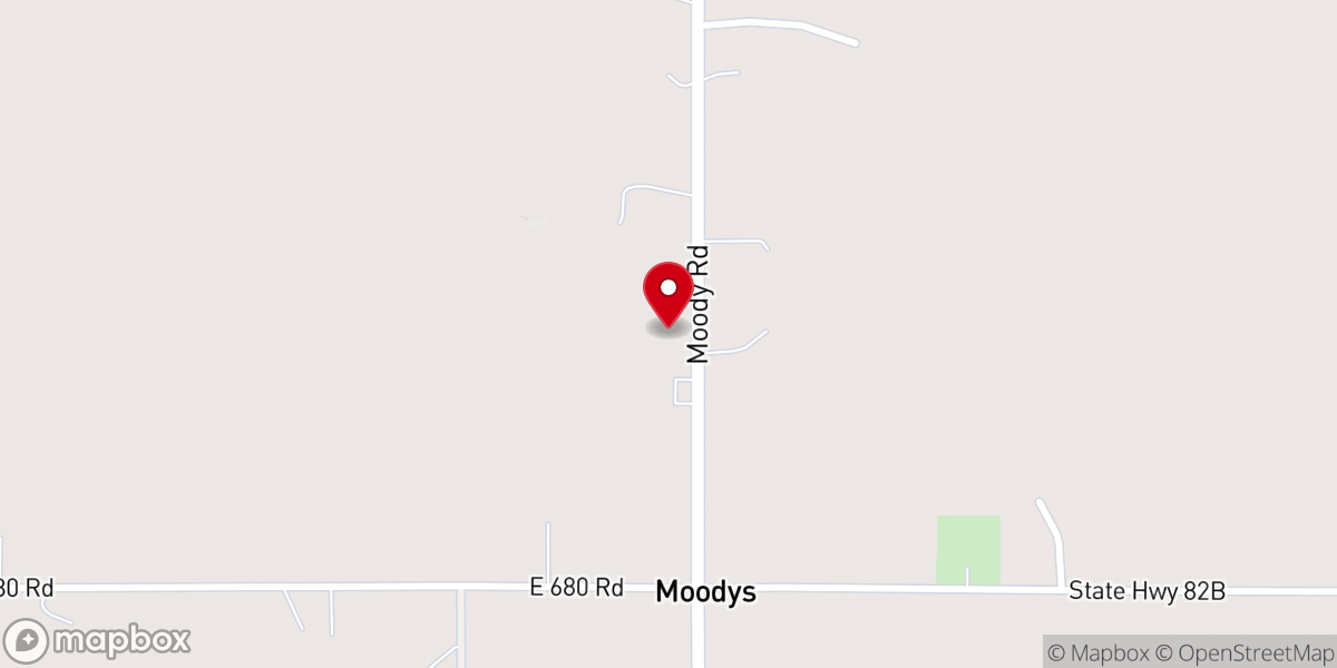 Map showing location of Moodys Church of Christ