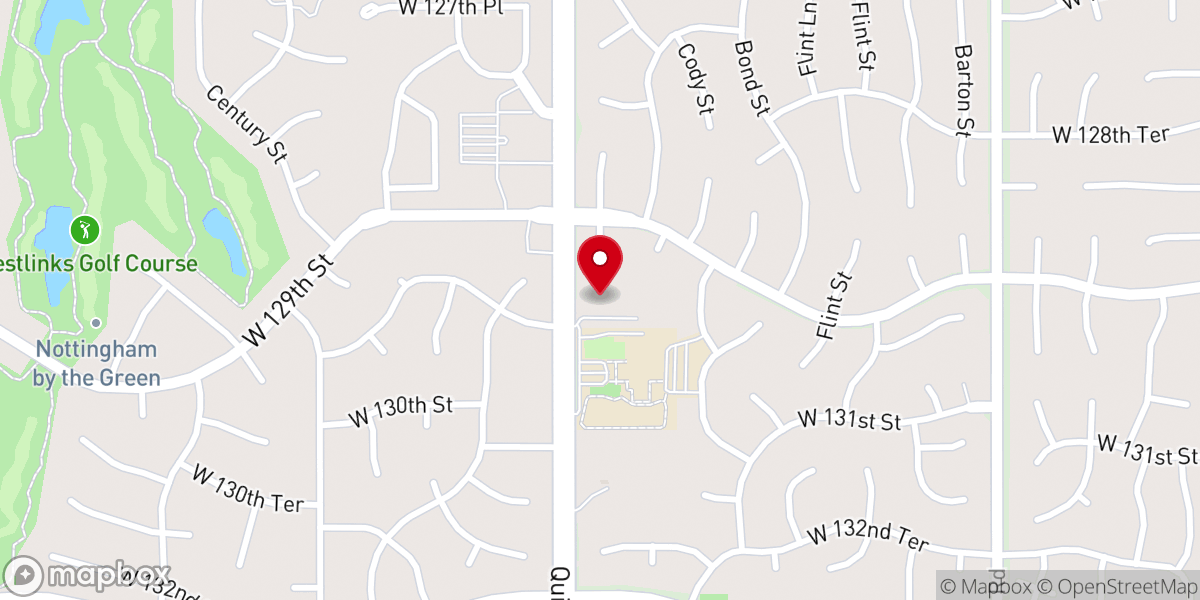 Map showing location of Park Woods Presbyterian Church