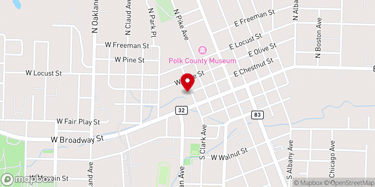 Map showing location of Sling N Stones Ministries