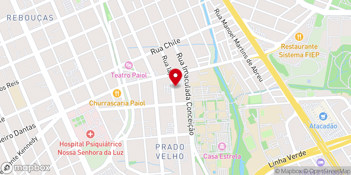 Map showing location of Igreja Batista do Prado