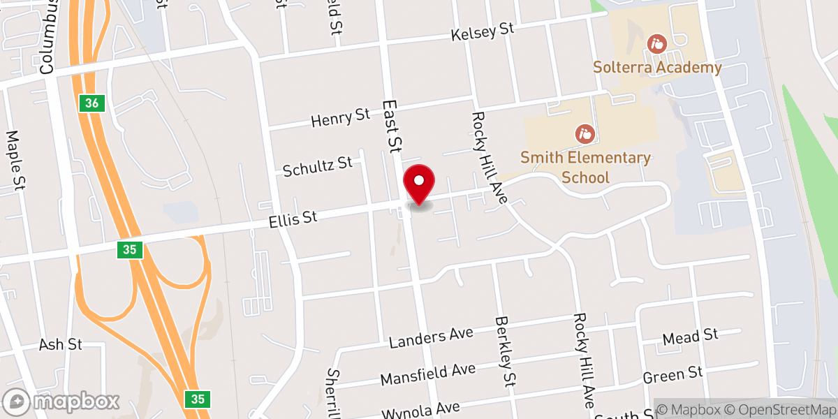 Map showing location of True Vine Missionary Baptist Church