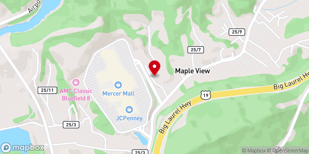 Map showing location of Clark Gap Church