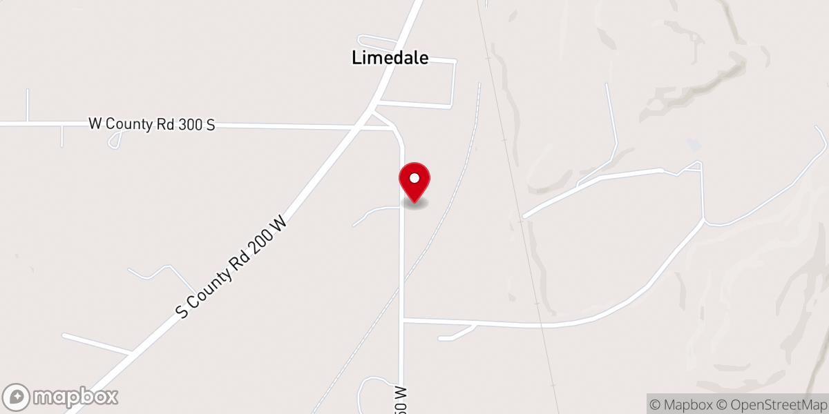 Map showing location of Harmony Baptist Church