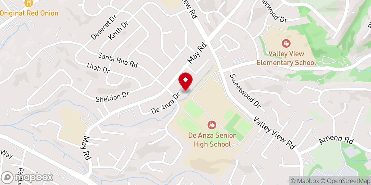Map showing location of Hope Lutheran Church of West Contra Costa County