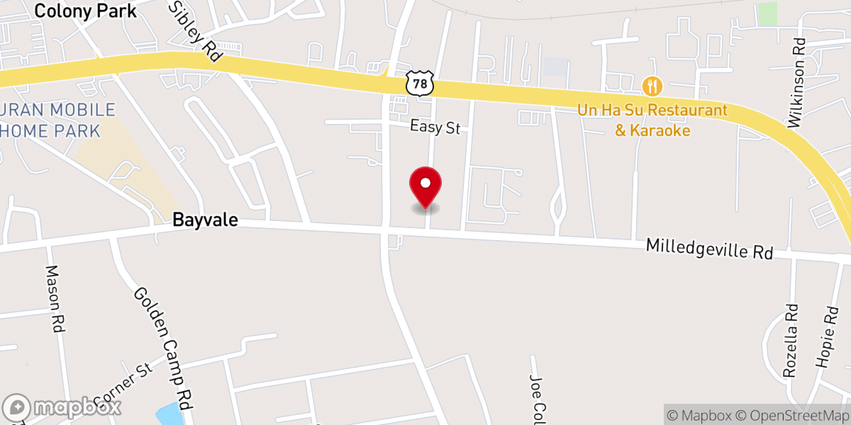 Map showing location of Fairview Missionary Baptist Church